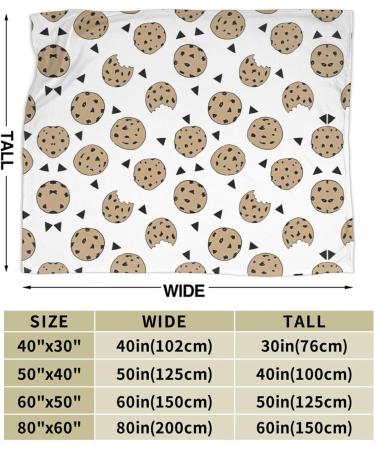 Yyhhaofa Cookies Food Chocolate Chip Biscuits 40"x30" Ultra Soft Micro Fleece Blanket - Anti-Wrinkle Hypoallergenic and Long Lasting Black 40"x30" - Buy Online on SooperMarket.com