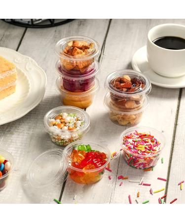 260 Sets 2oz Jello Shot Cups with Lids - Stackable Plastic Containers for Parties, Trips, and Lunch - Airtight Portion Cups for Salad Dressing, Dipping Sauces, and Condiments - Buy Online on SooperMarket.com