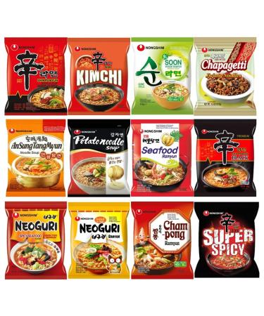 Nongshim Shin Ramyun Spicy Korean Ramen Assorted Noodle Case of 10 | Self Customised Pick Any 5 Flavours