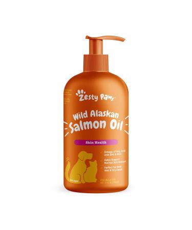Zesty Paws Wild Alaskan Salmon Oil for Dogs & Cats Skin & Coat All Ages 32 fl oz (946 ml)