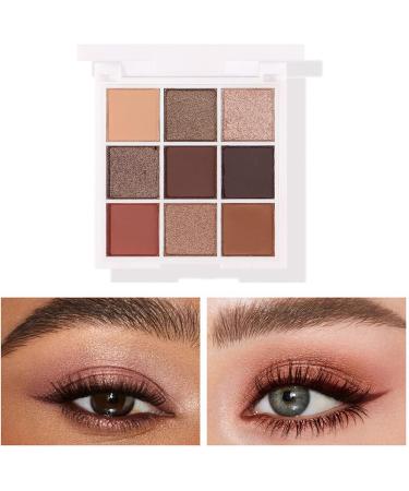 9 Colors Eyeshadow Palette Makeup Palette Eye Shadows Easy Coloring Eyeshadow Makeup Kit Matte Pearlescent Glitter Portable Eye Shadow Powder for Makeup - Buy Online on SooperMarket.com