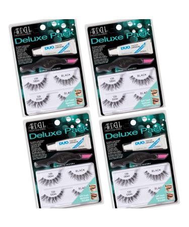Ardell False Eyelashes Deluxe Pack 120 Black 4 Pack