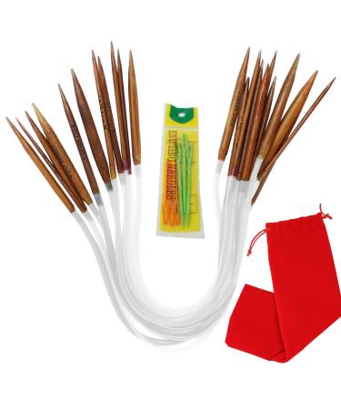 KnitPal 12-inch (30cm) Short Circular Knitting Needles Set with 11 Sizes Knitting for Babies Sleeves Socks and Small in The Round (Free Patterns) Beginners Ebook 11 Sizes US 0-10 (2-6mm) US 0-10 12 Inches