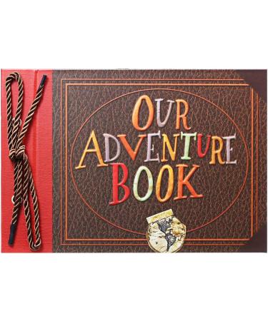 Adventure Book Scrapbook - Our Adventure Album for Wedding, Anniversary, Traveling, Baby Shower - Embossed Hard Cover Movie Up Travel Scrapbook - Buy Online on SooperMarket.com