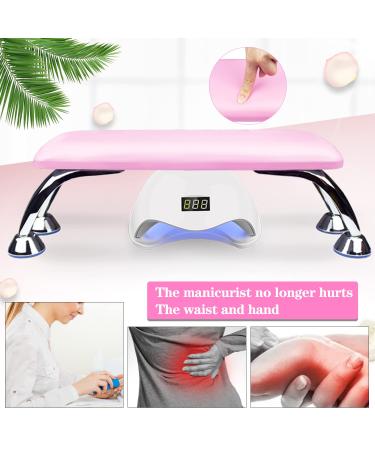 Microfiber Leather Nail Arm Rest Cushion - Hand Rest for Acrylic Nails and Toenails - Manicure Stand Pillow for Nail Art - Pink - Buy Online on SooperMarket.com
