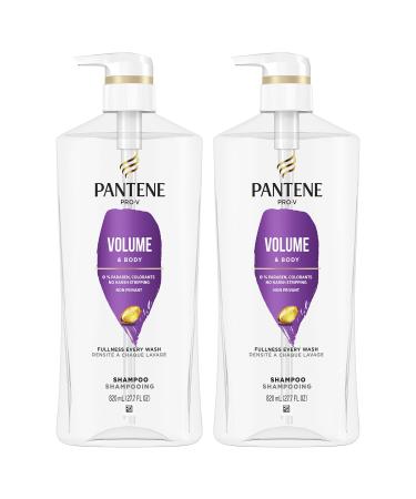 Pantene Shampoo Twin Pack with Hair Treatment Volume & Body for Fine Hair Safe for Color-Treated Hair NEW Version