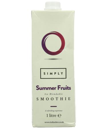 Simply Summer Fruits Smoothie Vegan Blendable Concentrated Smoothie Mix Made with Real Fruit Puree (1 Litre)