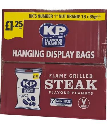 KP Flavour KRAVERS Flame Grilled Steak Peanuts 65G (Pack of 16) | High in Fibre | by SHANZA DEPARTMENTAL'S - Buy Online on SooperMarket.com