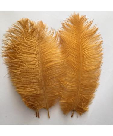 Shekyeo Gold 10-12inch Ostrich Feather Home Decoration DIY Craft Pack of 10 - 25-30cm - Buy Online on SooperMarket.com