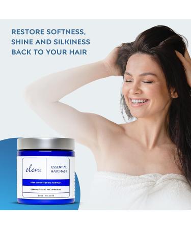 Elon Essentials Deep Conditioning Hair Mask - Hydrating Treatment with Shea Butter, Biotin, Argan & Coconut Oil - Restores Shine & Silkiness - 8 oz - Buy Online on SooperMarket.com