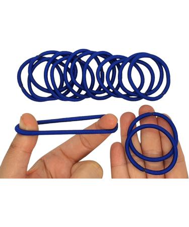 12 PCS 3mm Elastic Hair Bands - No Metal Ponytail Holders in Royal Blue for Women, Men, Girls, Kids - Buy Online on SooperMarket.com
