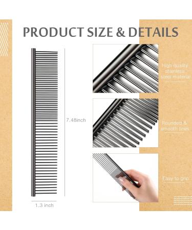 Boao Stainless Steel Pet Comb for Dogs & Cats - Perfect for All Sizes & Hair Types | Durable Rounded Teeth for Gentle Grooming - Buy Online on SooperMarket.com
