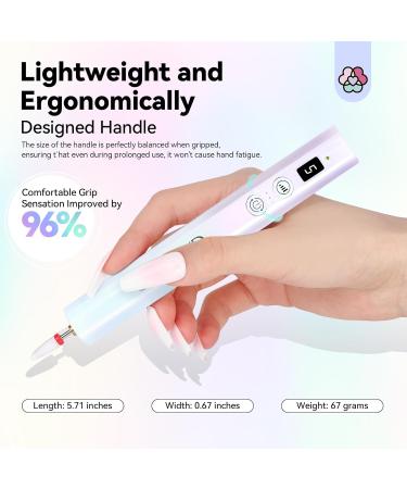 SAVILAND 30000RPM Electric Nail Drill - Fast Acrylic Nail Removal Cordless Lightweight Nail File with 12 Bits for Professional Manicure & Pedicure at Home - Buy Online on SooperMarket.com