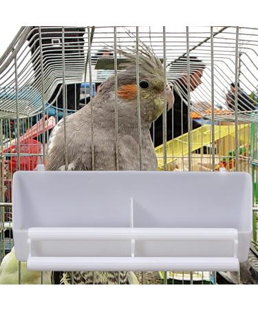 Bird Cage Feeder 3 Pcs Plastic Bird Cage Feeding Bowls Cups Hanging Parrot Water Food Feeder with Compartment and Bird Perch for Small Birds Pigeons Parakeet Canary Sparrow - Buy Online on SooperMarket.com