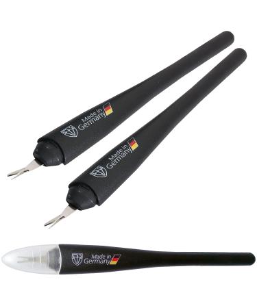 THREE SWORDS - Cuticle knife cuticle remover with V-blade (2 pieces) - Brand quality - Made in Germany