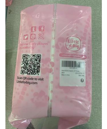 LittleForBig Adult Printed Diaper 10 Pieces - Baby Usagi Pink L - Large 36-48 - Buy Online on SooperMarket.com