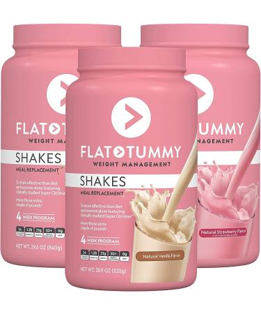 Flat Tummy Vanilla Meal Replacement Shake - 20 Servings, Plant Based Protein for Women - Vegan, Gluten Free, Dairy Free, Vitamins & Minerals, Keto-Friendly for Weight Management - Buy Online on SooperMarket.com