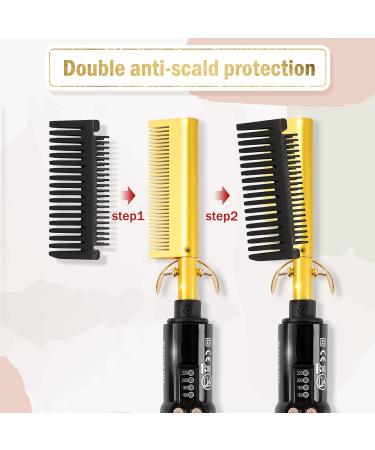 Ten-Tatent Hot Comb Hair Straightener - Electric Ceramic Beard Straightening Brush - Buy Online on SooperMarket.com