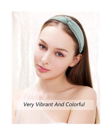 Ondder Knotted Headbands for Women 10 Pack - Fashionable Solid Color Wide Headbands for Thin Thick Hair - Top Knot Cute Assorted Headbands - Turban Hairbands - Buy Online on SooperMarket.com