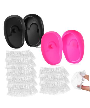 PLAFOPE 2 Pairs Ear Covers for Hairdressing Ear Covers for Bath Hairdressing Ear Protector Hair Dye Ear Covers Ear Covers for Hair Dye Ear Bath Caps Ear Shower Caps Ear Caps for Shower