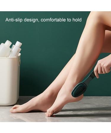 Pumice Stone Shower Brush Multifunctional Pumice Stone 2 in 1 Foot Care Tools | Foot Brush Gentle Comfortable Bathroom Accessories Pumice Stone for Feet Green - Buy Online on SooperMarket.com