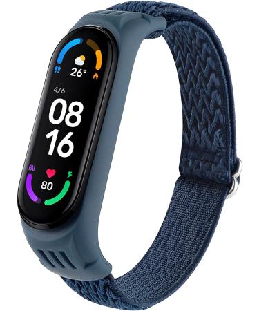 Adjustable Elastic Nylon Straps Compatible with Xiaomi Mi Band 6/Xiaomi Mi Band 5/Xiaomi Mi Band 4/Xiaomi Mi Band 3  Soft Breathable Sport Replacement Wristband for Women Men (Midnight Blue) - Buy Online on SooperMarket.com