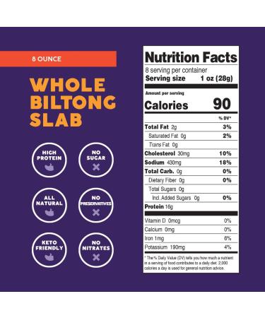 Stryve Biltong Charcuterie Slab - Original Flavor 8oz | High-Protein Snack - Buy Online on SooperMarket.com