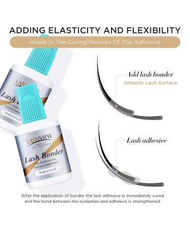 LASHVIEW Lash Bonder for Eyelash Extensions - Accelerator Glue Sealer for Longer Retention - Water Oil Proof - Increase Lash Adhesion by 30% - 15ml - Buy Online on SooperMarket.com