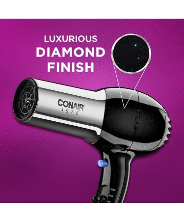 Conair 1875 Watt Professional Hair Dryer with Ionic Conditioning - Black/Chrome - Buy Online on SooperMarket.com