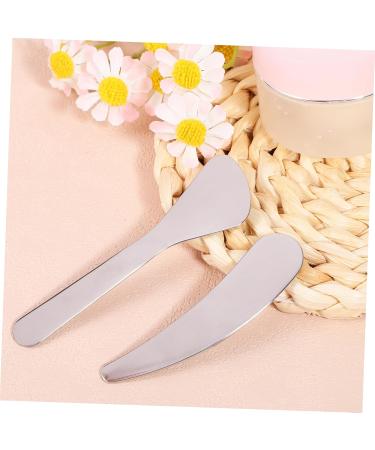 2-Piece Stainless Steel Spatula Set for Cosmetics - Ideal for Eye Cream Face Masks & Lotions - Buy Online on SooperMarket.com