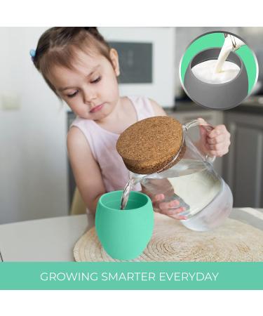 Sperric Silicone Mini Cups for Toddlers - 2 Pack, 4.5 oz - Light Blue/Cool Gray - Buy Online on SooperMarket.com