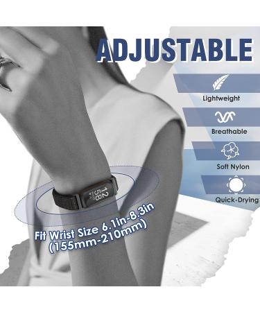 Fitbit Inspire Nylon Sport Loop Bands Set - Dark Black/Navy Green/Iron Grey/Official Black/New Midnight Blue - Soft Breathable Replacement Straps for Women Men Kids - Buy Online on SooperMarket.com