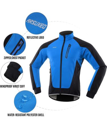 Lixada Men's Waterproof Windproof Bicycle Jacket | Thermofleece MTB Racing Coat for Autumn & Winter Cycling - Buy Online on SooperMarket.com