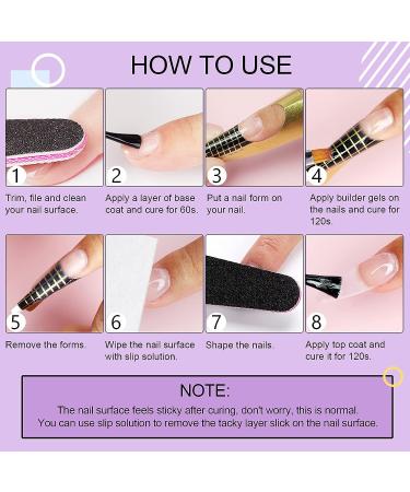 Saviland 3.5oz/100g Clear Builder Nail Gel Kit - Nail Extension Set with Nail Forms and Brush - Buy Online on SooperMarket.com