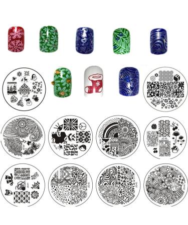 Budoci 5 + 10 Nail Stamping Set | Classic Nail Art Kit with Stamping Plates Stamps & Accessories for Perfect French Manicure - Buy Online on SooperMarket.com