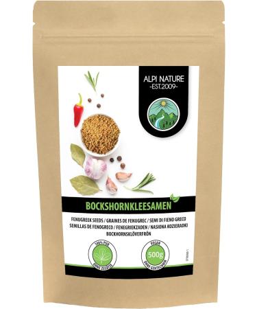 Fenugreek Seeds 500g 1.1 lb - 100% Natural, Whole Seeds, Vegan - No Additives - Pack of 1 - Buy Online on SooperMarket.com