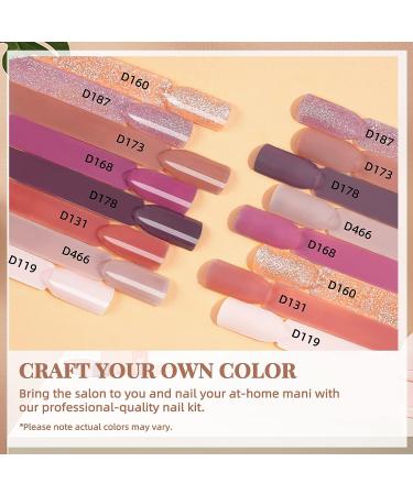 Morovan Dip Powder Nail Kit Starter - 8 Colors Brown Dipping Kit for Salon-Worthy Nails at Home - Buy Online on SooperMarket.com