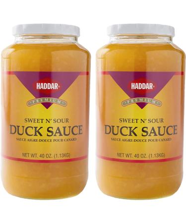Haddar Sweet & Sour Duck Sauce 40oz (2 Pack) Fat Free No MSG