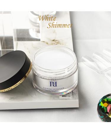 PrettyDiva Shimmer White Dip Powder - French Manicure 1Oz Sparkly Translucent Milky Diamond Glitter Dip Nail Powder - Buy Online on SooperMarket.com