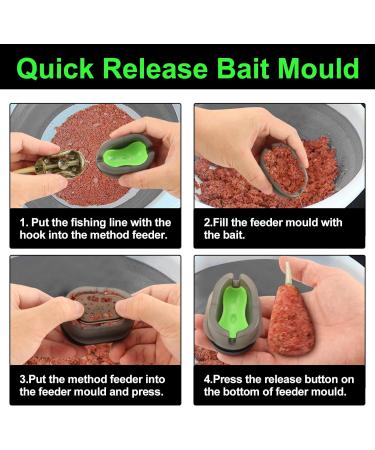 Realure 4-in-1 Method Feeder Accessories for Carp Fishing - Inline Lead Feeder with Weights | 40G 50G 60G | Pellets & Feeder Rod Essentials - Buy Online on SooperMarket.com