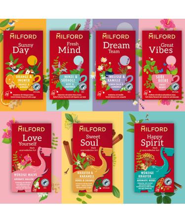 Milford Great Vibes Sweet Berry Fruit Tea - Strawberry-Currant Flavor | 20 Tea Bags | International Shipping - Buy Online on SooperMarket.com