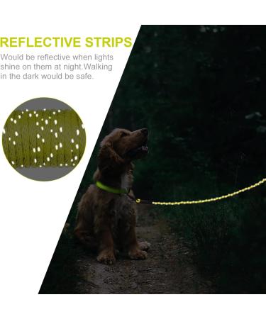 Joytale Reflective Dog Leash 10m - Padded Handle 2 Snap Hooks Nylon Training Leash for Puppies & Small Dogs - Neon Yellow - Buy Online on SooperMarket.com