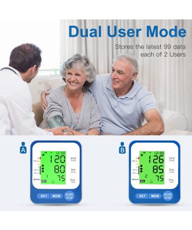 Adjustable Cuff Blood Pressure Machine with LED Display & Memory - Navy Blue - Buy Online on SooperMarket.com