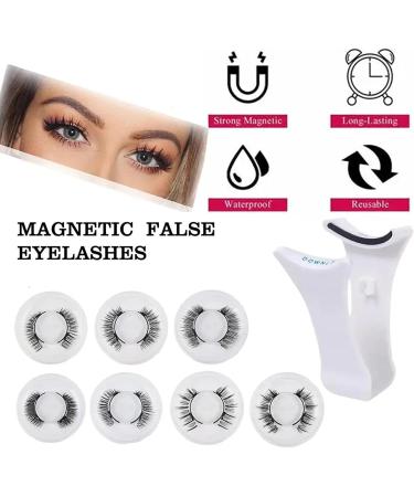 Natural Magnetic False Eyelashes Kit Reusable Magnetic Lashes without Eyeliner Natural Look 3D Effect Glamorous Magnetic False Eyelashes with Applicator Easy Wear No Glue NoMakeup Remover(B06-3) - Buy Online on SooperMarket.com