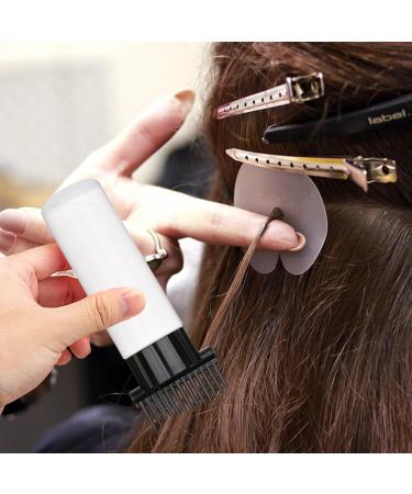 Hair Oil Applicator Bottle 180ml - Portable Root Comb with Clear Scale & 13 Oil Outlets for Hair Care & Styling - Black & Clear Design - Buy Online on SooperMarket.com