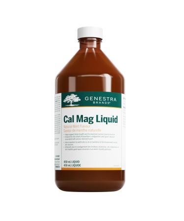 Genestra Brands - Cal Mag Liquid - Calcium-Magnesium Supplement - 450 ml Liquid - Natural Mint Flavour
