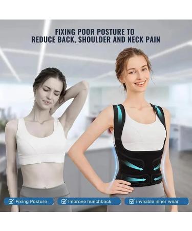 Wallfire Back Brace Posture Corrector for Women and Men Adjustable Posture Trainer for Back and Shoulder Pain Relief Comfortable and Breathable Back Support Brace for Hunchback Correction - Buy Online on SooperMarket.com