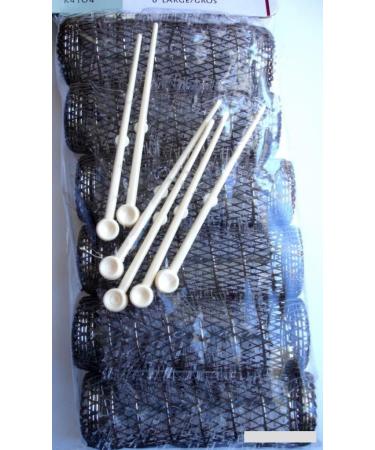 2 Pack Hair Styling Brush Rollers & Pins - 7/8 x 3 Bristles (12 Rollers) - Buy Online on SooperMarket.com