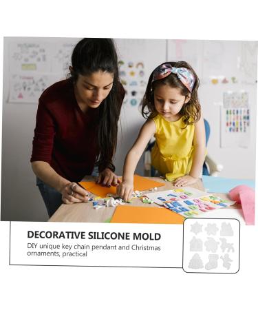 STOBOK 9pcs Christmas Silicone Molds Resin Epoxy Resin Elk Key Holder Pendant Casting Molds Making Tools - Buy Online on SooperMarket.com