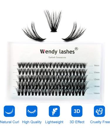C Curl 40D 0.07mm Cluster Eyelash Extensions | Mixed 8-16mm | 40 Root Individual Clusters Lash Extensions - Buy Online on SooperMarket.com